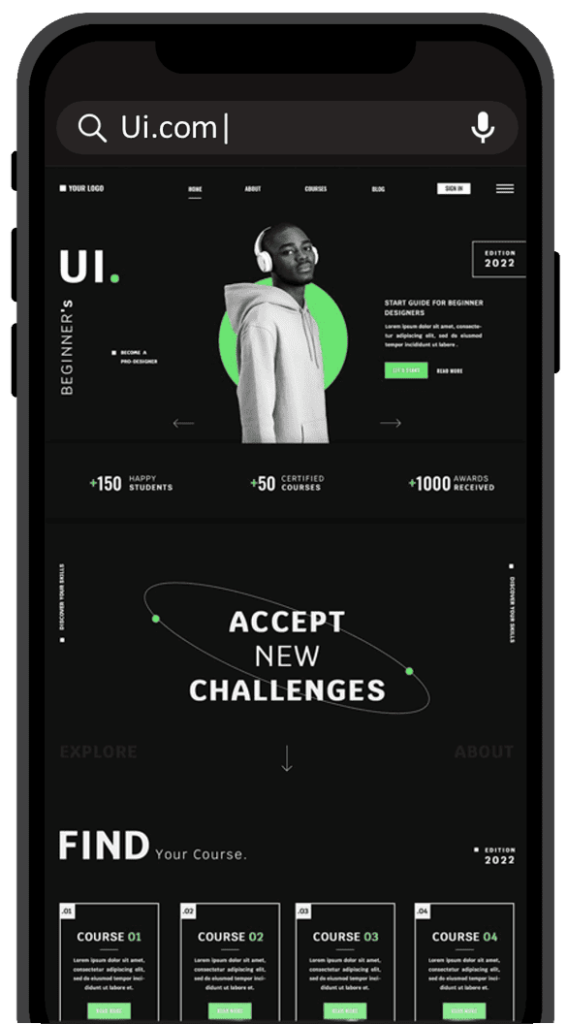 jojo collab website - mobile view