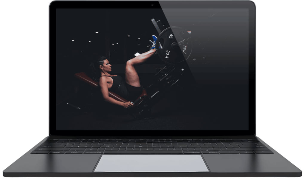 jojo collab website - laptop wih gym site